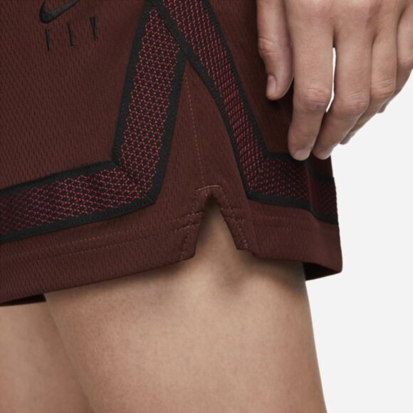 Nike Womens Dri-Fit Fly Crossover Shorts CK6599-273 Bronze Black Size XS X-Small - Picture 2 of 5